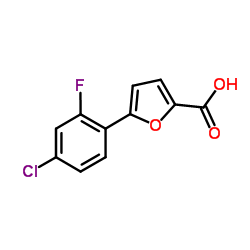 5-(4-氯-2-氟苯基)呋喃-2-羧酸结构式