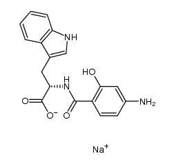 sodium (S)-2-(4-amino-2-hydroxybenzamido)-3-(1H-indol-3-yl)propanoate Structure