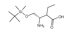 (3S)-3-Amino-4-t-butyldimethylsilyloxy-2-ethylbutyric Acid结构式