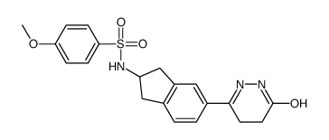 4-methoxy-N-[5-(6-oxo-4,5-dihydro-1H-pyridazin-3-yl)-2,3-dihydro-1H-inden-2-yl]benzenesulfonamide结构式