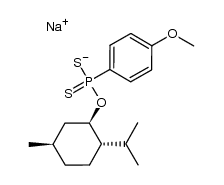 sodium O-((1R,2S,5R)-2-isopropyl-5-methylcyclohexyl) (4-methoxyphenyl)phosphonodithioate Structure