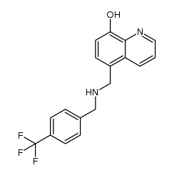 5-((4-(trifluoromethyl)benzylamino)methyl)quinolin-8-ol结构式