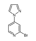 2-bromo-4-(1H-pyrazol-1-yl)pyridine结构式