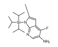 4-fluoro-2-methyl-1-triisopropylsilyl-pyrrolo[2,3-b]pyridin-5-ami ne结构式