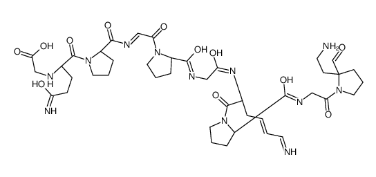 cyclo(lysyl-prolyl-glycyl-prolyl-glycyl-glutamyl-prolyl-glycyl-prolyl-glycyl)cyclo(1epsilon-6-gamma)glycine structure