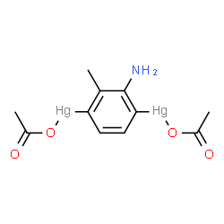 3,6-BIS(ACETOXYMERCURI)-O-TOLUIDINE结构式