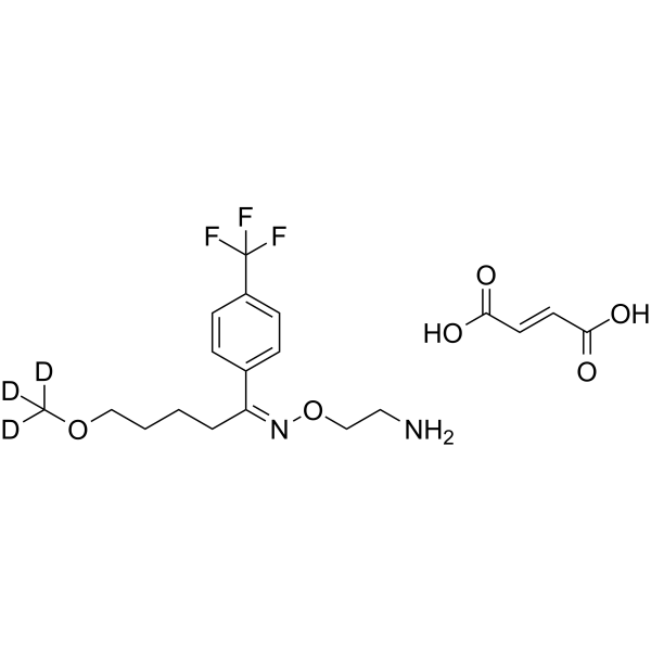 (E)-Fluvoxamine-d3 maleate Structure