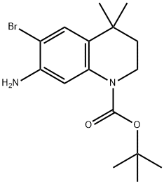 7-Amino-1-Boc-6-bromo-4,4-dimethyl-3,4-dihydro-2H-quinoline Structure
