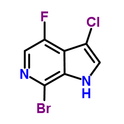 7-Bromo-3-chloro-4-fluoro-6-azaindole结构式