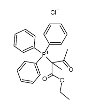 (1-ethoxy-2-methyl-1,3-dioxobutan-2-yl)triphenylphosphonium chloride结构式