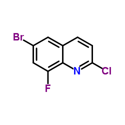 6-溴-2-氯-8-氟喹啉结构式