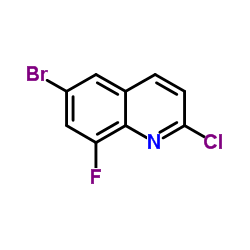 6-Bromo-2-chloro-8-fluoroquinoline structure