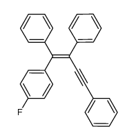 (Z)-(1-(4-fluorophenyl)but-1-en-3-yne-1,2,4-triyl)tribenzene Structure