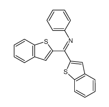 N-(di(2-benzo(b)thienyl)methylene)aniline结构式