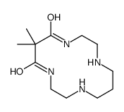 6,6-dimethyl-1,4,8,11-tetrazacyclotetradecane-5,7-dione结构式