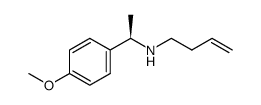 (R)-N-but-3-enyl-N-(α-methyl-p-methoxybenzyl)amine结构式