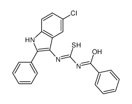 N-[(5-chloro-2-phenyl-1H-indol-3-yl)carbamothioyl]benzamide Structure