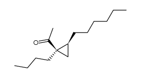 r-1-acetyl-1-butyl-c-2-hexylcyclopropane Structure