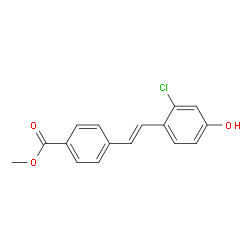 4-(2-氯-4-羟基苯乙烯基)苯甲酸甲酯结构式