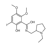 N-[(1-ethylpyrrolidin-2-yl)methyl]-2-hydroxy-3-iodo-5,6-dimethoxybenzamide结构式