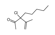 3-chloro-4-methyl-3-pentyl-4-penten-2-one Structure