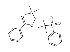 3-benzenesulfonyl-3-methyl-1-trimethylsilyl-butan-1-ol benzoate结构式