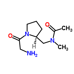 N-{[(2S)-1-Glycyl-2-pyrrolidinyl]methyl}-N-methylacetamide结构式