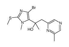 2-(5-bromo-3-methyl-2-methylsulfanylimidazol-4-yl)-1-(6-methylpyrazin-2-yl)propan-2-ol Structure