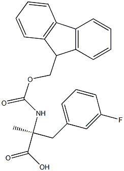 Fmoc-α-methyl-L-3-Fluorophe结构式