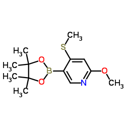 2-Methoxy-4-(methylthio)pyridine-5-boronic acid pinacol ester picture