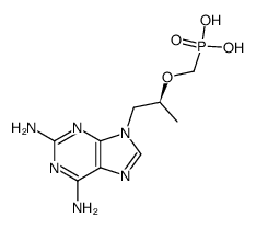 (S)-9-[2-(phosphonomethoxy)propyl]-2,6-diamino-9H-purine Structure
