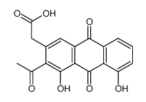 2-(3-acetyl-4,5-dihydroxy-9,10-dioxoanthracen-2-yl)acetic acid Structure