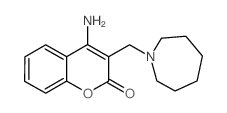 2H-1-Benzopyran-2-one, 4-amino-3-[(hexahydro-1H-azepin-1-yl)methyl]- (en) Structure