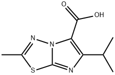 6-异丙基-2-甲基咪唑并[2,1-B][1,3,4]噻二唑-5-羧酸结构式