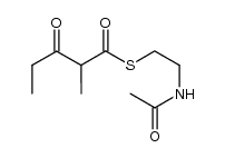 S-(+/-)-2-methyl-3-oxopentanoyl-NAC Structure