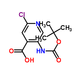 5-[(tert-butoxycarbonyl)amino]-2-chloroisonicotinic acid Structure