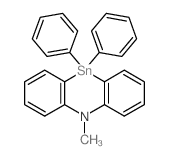 5-methyl-10,10-diphenylbenzo[b][1,4]benzazastannine结构式