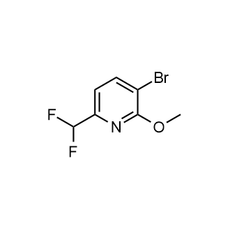 3-Bromo-6-(difluoromethyl)-2-methoxypyridine structure