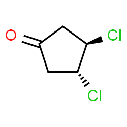 Cyclopentanone, 3,4-dichloro-, trans- (9CI) structure