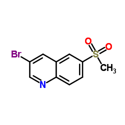 3-溴-6-(甲基磺酰基)喹啉结构式