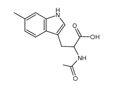 Nα-acetyl-6-methyl-D,L-tryptophan结构式
