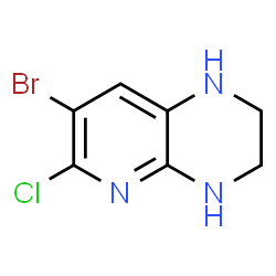 7-Bromo-6-chloro-1,2,3,4-tetrahydropyrido[2,3-b]pyrazine Structure