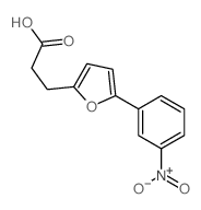 3-[5-(3-nitrophenyl)-2-furyl]propanoic acid structure