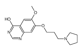 4-hydroxy-6-methoxy-7-(3-(pyrrolidin-1-yl)propoxy)quinazoline结构式