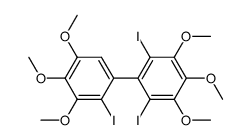 2,2',6-Trijod-3,3',4,4',5,5'-hexamethoxy-biphenyl结构式