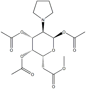 Glucopyranose, 2-deoxy-2-(1-pyrrolidinyl)-, 1,3,4,6-tetraacetate, alph a-D- picture