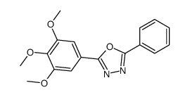 2-phenyl-5-(3,4,5-trimethoxyphenyl)-1,3,4-oxadiazole Structure