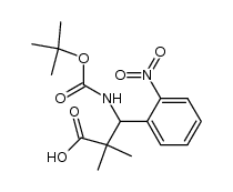 3-((tert-butoxycarbonyl)amino)-2,2-dimethyl-3-(2-nitrophenyl)propanoic acid结构式