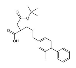(2R)-5-(2-Methyl-4-biphenylyl)-2-{2-[(2-methyl-2-propanyl)oxy]-2- oxoethyl}pentanoic acid结构式
