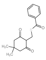 Benzenecarbothioicacid, S-[(4,4-dimethyl-2,6-dioxocyclohexyl)methyl] ester结构式